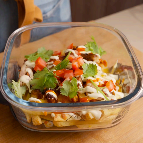 Loaded Cheesy Fries with Chicken