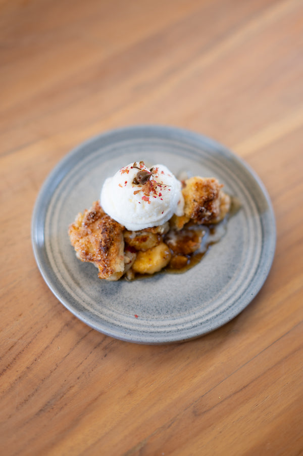 Pisang Cobbler  with Ice Coconut CREAMi