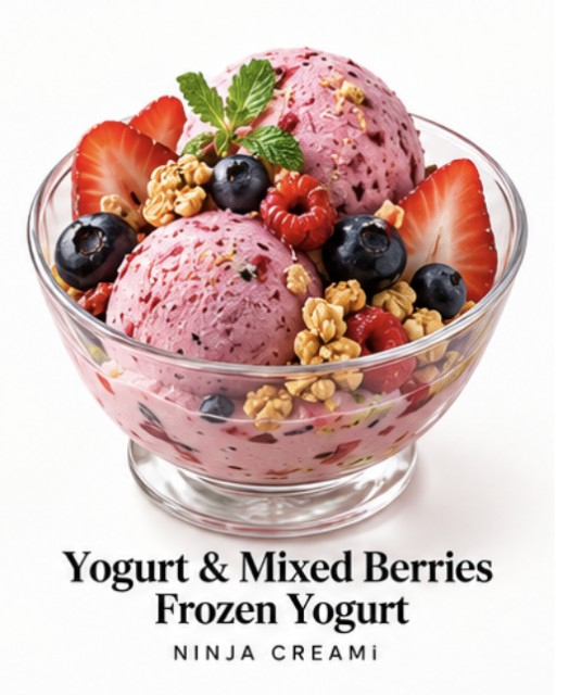 Resep Yogurt & Mixed Berries Frozen Yogurt
