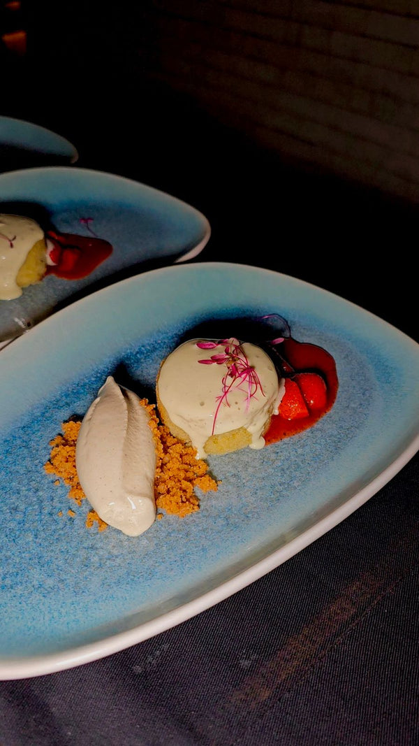 Olive Oil Cake with Toasted Rice Ice Cream